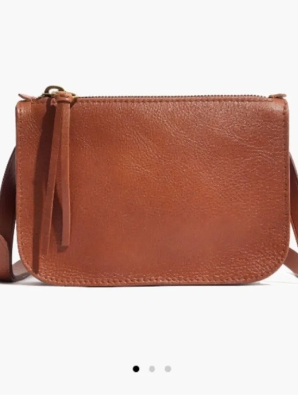 Madewell The Simple Pouch Belt Bag – Saddle Leather, Size Medium, retail $68